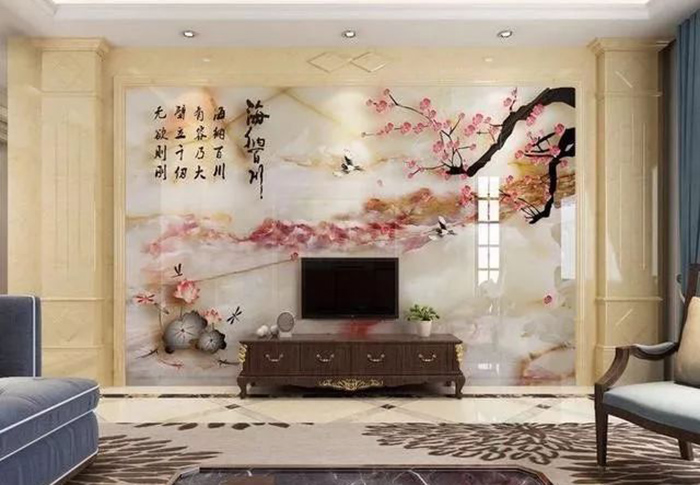 人造石电视背景墙造型来袭